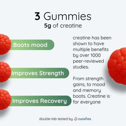 Nootra strawberry creatine gummies dietary supplement for workout performance