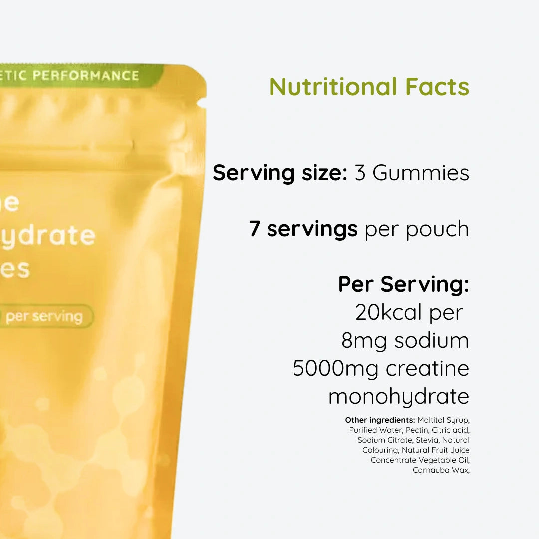 Creatine gummies pineapple flavor 7-day trial sports nutrition pack