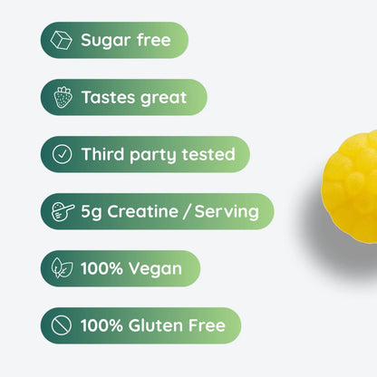 Pineapple creatine gummies 7-day trial chewable supplement by Nootra