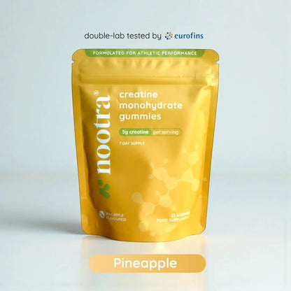 Nootra creatine gummies pineapple flavour 7-day trial supplement pack