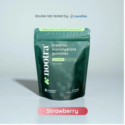 Creatine gummies strawberry flavor 7-day trial supplement by Nootra